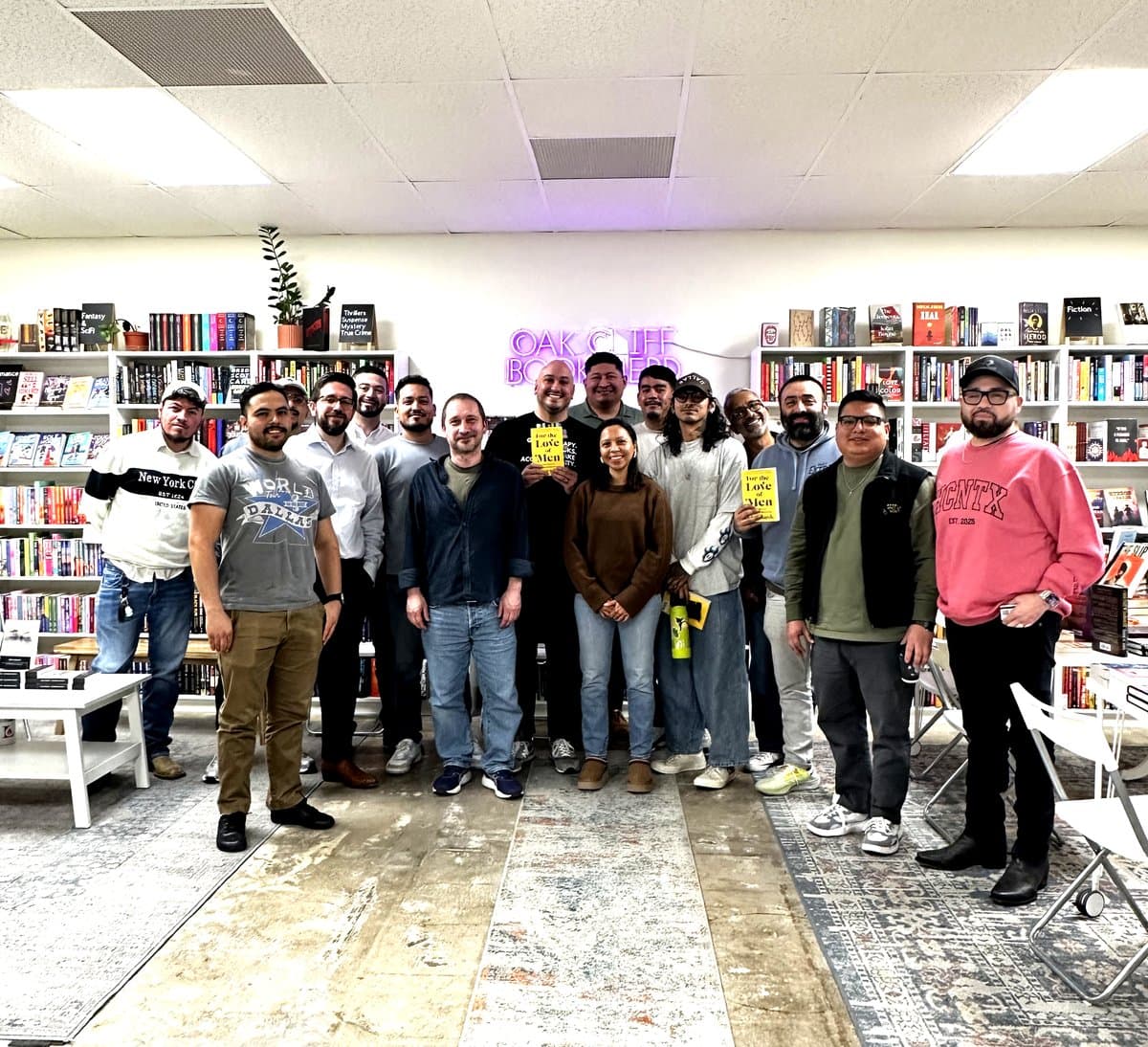 Re-thinking Masculinity Book Club meetup at Whose Books in Oak Cliff, Dallas